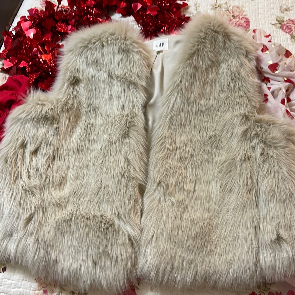 Fluffy glam, faux fur vest from Gap